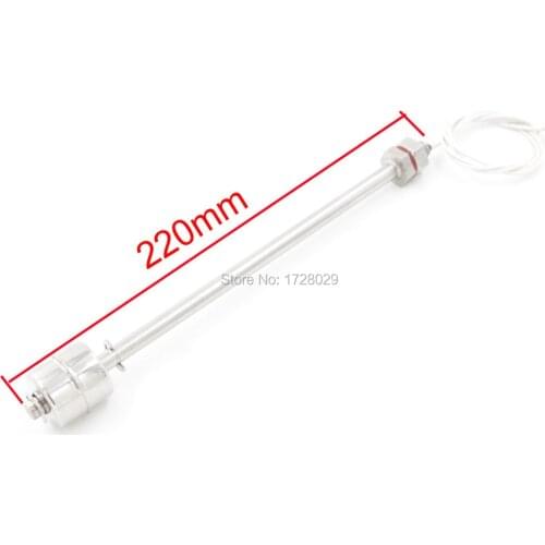 Customized Water Liquid Level Sensor Vertical Stainless Steel Floating Switch 220mm Body Length