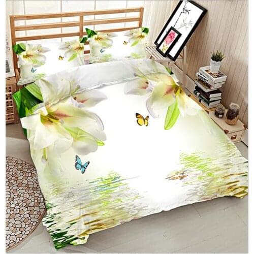 King size 3D Bedding Set Twin Queen bedset decorate California Bed Sheet Linen Single Double Bed set Duvet Cover Pillowcase