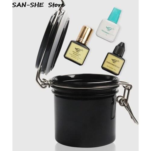 Eyelash Glue Storage Tank Container Adhesive Stand Activated Carbon Sealed Storage Jar For Eyelashes Extension Durable To Use