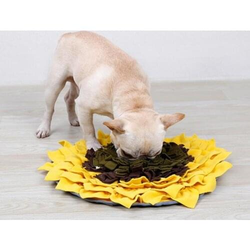 Pet Sunflower Shaped Choking Bowl Mat Dogs Cats Snuffle Bowl Mat Snuffle Training Feeding Pads Foraging Mat Relieve The Press