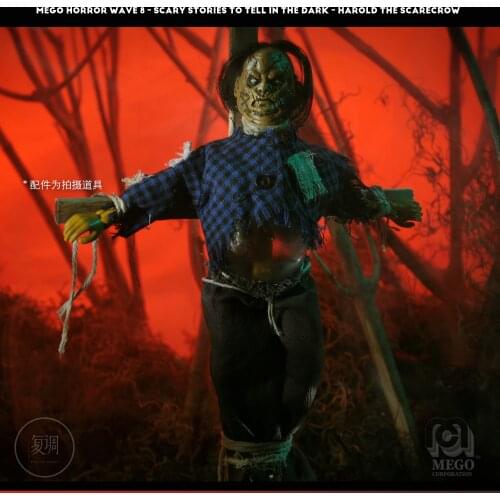 Mego Horror cary Stories to Tell in the Dark Scarecrow Harold PVC Figure Collectible Toy 18cm