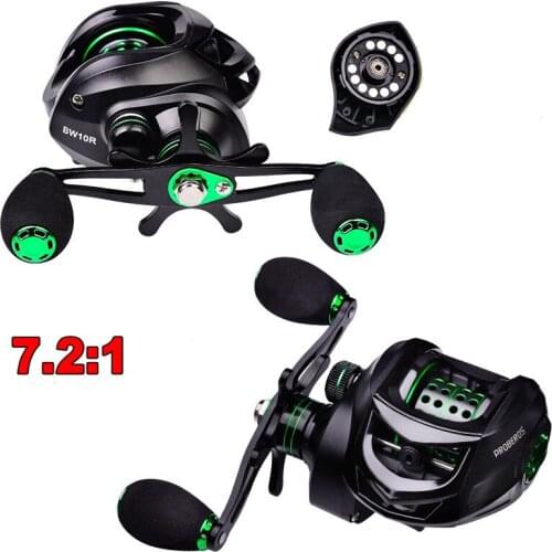 2021 New Metal Spool Baitcasting Reel 10kg Max Drag 7.2:1 High Speed Gear Ratio Saltwater Freshwater Fishing Wheel Fishing Reel