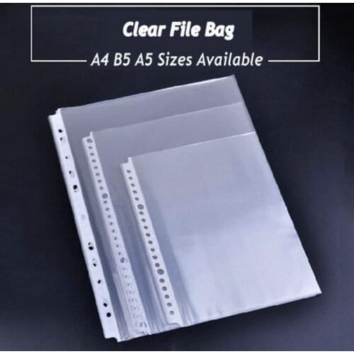 Ring Binder Folder A3 Sheet Protectors Transparent PVC Bag A1 A2 A4 Paper Organizer Document Bag A5 Clear File Bag For Documents