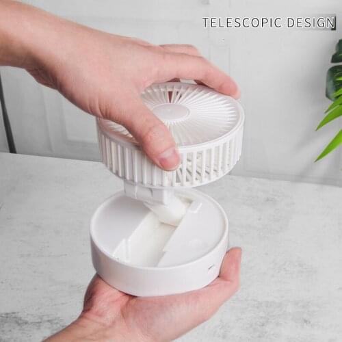 Mini USB Charging Handheld Small Table Fan Portable Creative Desktop Folding Telescopic Ventilator Outdoor Home Office Cooler