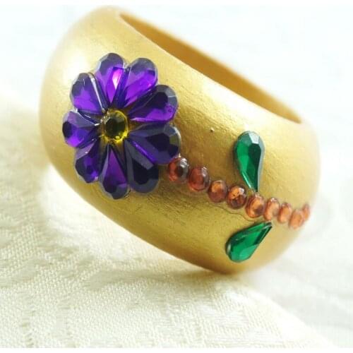 Qn16012803 crystal napkin ring, wood napkin holder for wedding