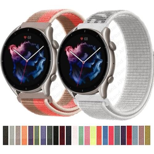 20/22mm watch strap For Samsung Galaxy Watch 3 45/46/42mm/active 2 Gear S3 Frontier Nylon Bracelet Huawei watch GT 2 2e pro band