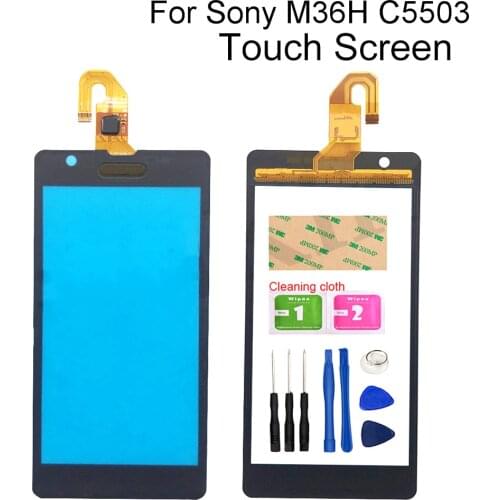 M36H Touch Screen Front Panel Digitizer For Sony Xperia ZR M36H M36 C5502 C5503 Touch Screen Sensor Glass Tools