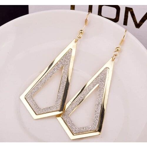 Fashion Irregular Long Dangle Earrings For Women Charm Ear Jewelry Gold Color Hanging Pendientes Flower Leaf Earings