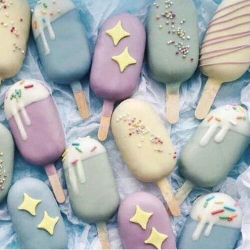 Silicone Frozen Ice Cream Mold Juice Maker Ice Lolly Mould - 4 Cell Pop Moulds Eco-Friendly Stocked Juices Purees Yogurt