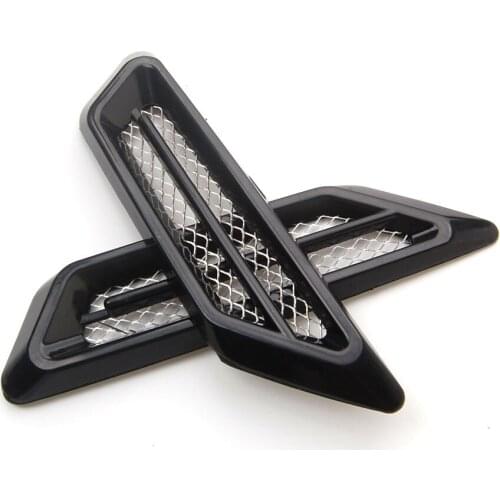 4 Color 1Pair ABS Universal Car Air Flow Fender Side Mesh Vent Decoration Sticker Mesh Cover Hood Bonnet Car Styling Accessories