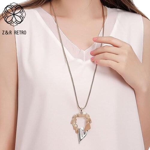 Vintage Irregular Long Chain Necklace 2021 Trend Suspension Deometric Pendant Costume Jewelry for Women Kpop Fashion Accessories