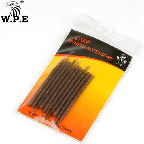 W.P.E 1Set/10/20/30/50pcs Carp Fishing Hook Sleeve Anti Tangle Rubber Carp Fishing Accessories Terminal Tackle Hair Rig Pesca