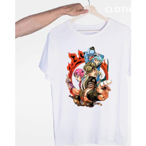 JoJo Bizarre Adventure Funny T-shirts for Man/woman Japan Anime Printed Tshirt Casual Jojo T Shirt Hip Hop Top Tees Male/female