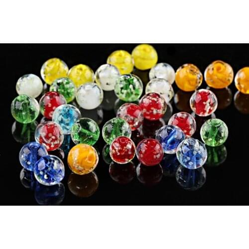 10 Pcs Of Luminous Glass Ball 8mm Cream Console Game Pinball Machine Cattle Small Marbles Pat Toys Parent-child Machine Beads