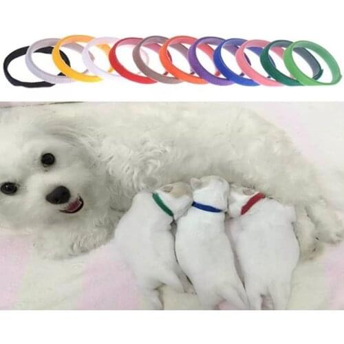 12Pcs/Set!! Pet Collars Different Colors Soft Identification Mark For Cats Dogs Puppies Kitten Collars Leads