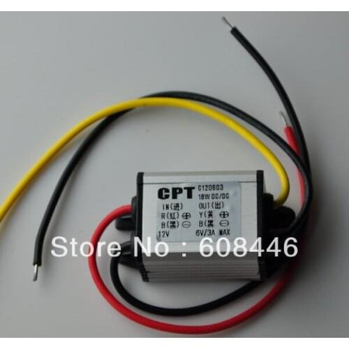 12V(6-20V) Convert To 6V Output, NEW Waterproof DC DC Converter Step Down Buck Module Car Led Power Adapter 10pcs/lot