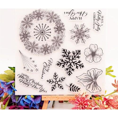 15.5x15.5cm Easter snow Transparent Seal Clear Stamps Silicone Seal TPR Roller Stamps DIY Scrapbook Album / Card Cutting Dies