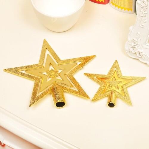 2 Pcs Christmas Tree Pendant Christmas Star Creative Tree Top Personality Pendant Christmas Decoration Holiday Supplies