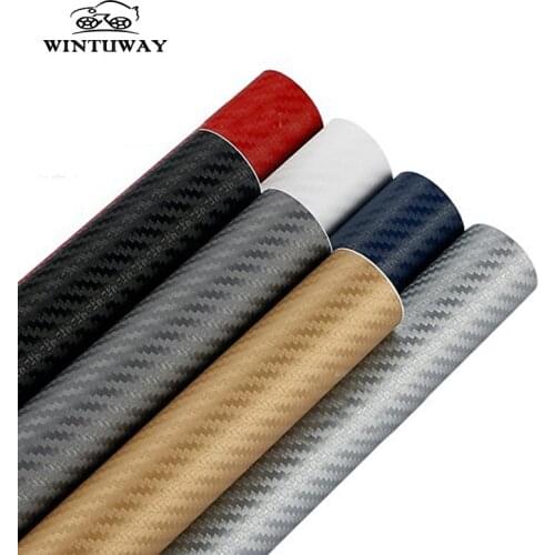 30cmx127cm 3D Carbon Fiber Vinyl Car Wrap Sheet Roll Film Car stickers and Decals Motorcycle Car Styling Accessories Automobiles