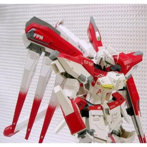Gundam RX-93-2 HI-v manatees up red version 3D paper model DIY