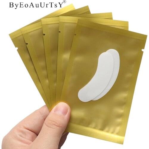 50pairs/lot Lint Free Eye Patch Grafting Eyelashes Non Irritation Comfort Fit Mini Under Gel Eye Pad for Eyelash Extensions