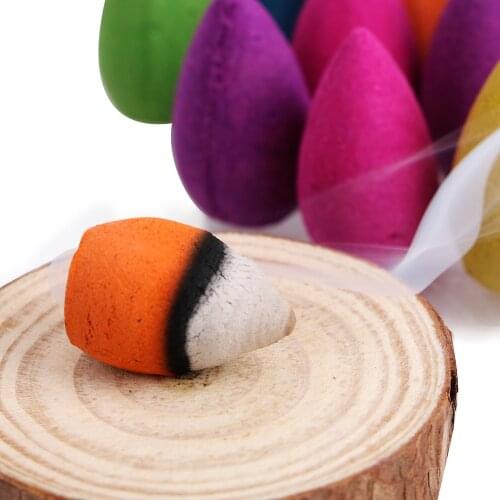 Tea Smoke Backflow Incense Reflux Tower Incense Household Gourd Burner Fragrant Reflux Ocean/Flower Flavor Natural 50 Pieces