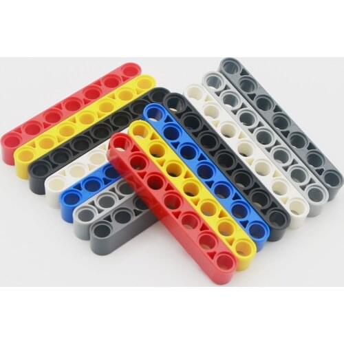 50pcs Bricks Technic Bulk Parts Liftarm 1x7 Thick Beam MOC Truck Connector Accessories Toys for children Building Blocks 32524