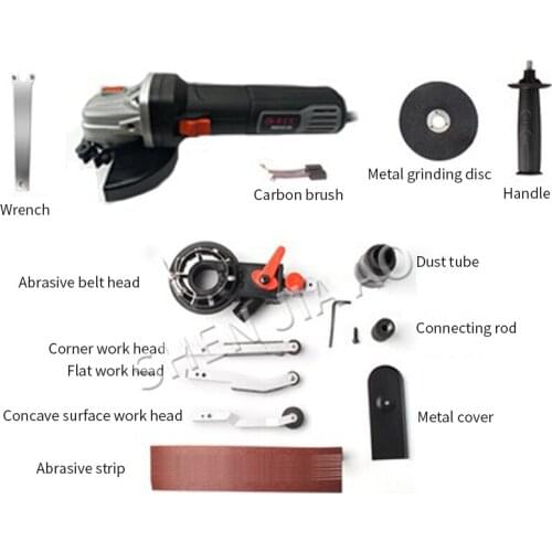 Abrasive Belt Angle Grinder Belt Machine Sand Strip Small DIY Micro Angle Grinder Modified Machine Head Sandpaper Machine 1PC