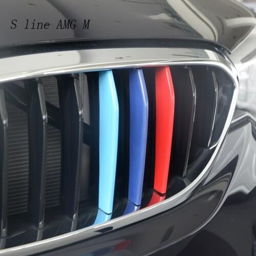 Car Styling Front Bumper Air Grille Grill Decor Cover Sticker For BMW 5 Series G30 G38 stainless steel Fog Lamp Head Accessories
