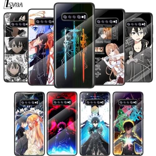 Sword Art Online SAO For Samsung Galaxy S21 Ultra Plus 5G M51 M31 M21 Tempered Glass Cover Shell Luxury Phone Case