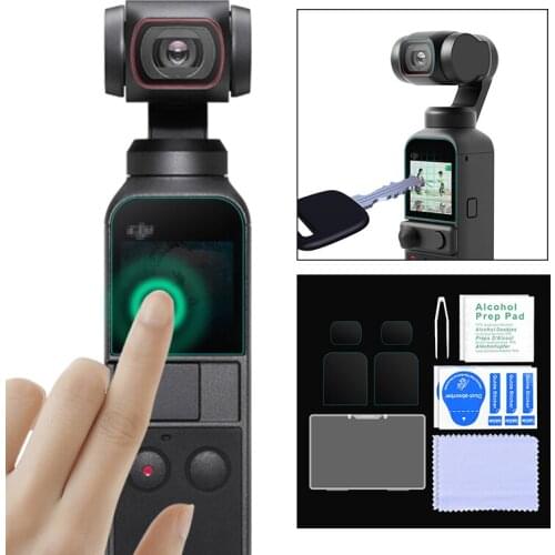 For DJI OSMO Pocket Tempered Glass Film Lens Protective Film Kit Gimbal Camera Screen Cover Anti-scratch Protection Accessories