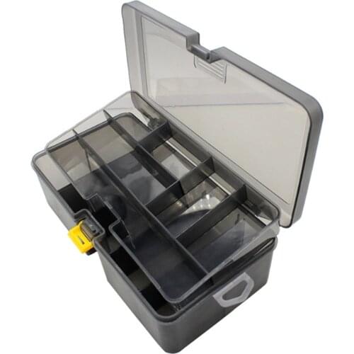 Double Layer Fishing Tackle Box Lures Bait Storage Case Organizer Container Organizer Container Accessories