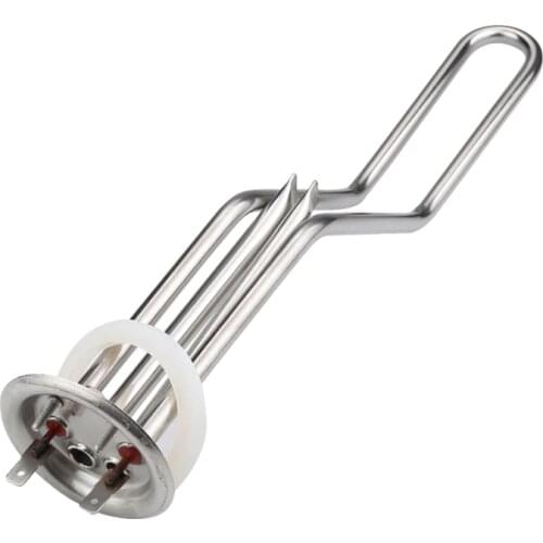 Isuotuo 63mm Cap 220v 1500w Electric Heating Tube with 2 Temperature Control Hole, Stainless Steel Electirc Heater Parts