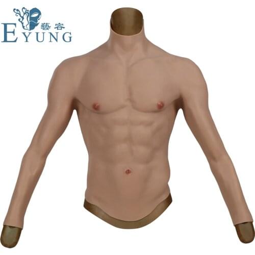 Eyung Cosplay Male Suit fake muscle chest male Chest Crossdresser Macho Realistic Silicone Artificial Simulation Pectoralis