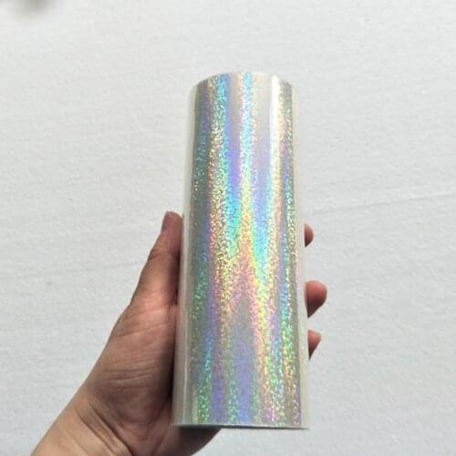 Holographic foil transparent Shattered Glass Crystal point pattern stamping foil hot press on paper or plastic transfer film