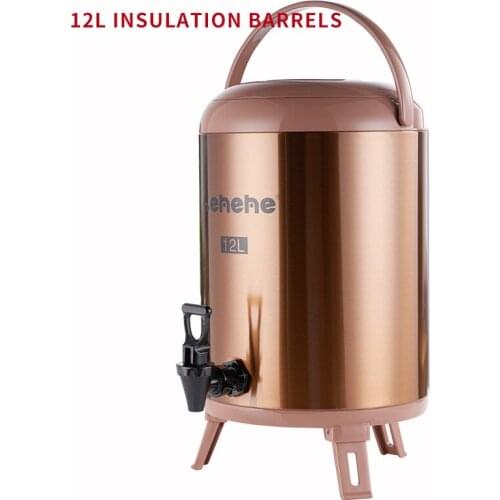 Stainless Steel Insulation Barrel 12L Commercial Insulation Container Hot Water/Soybean Milk/Milk Tea Insulation Bucket LHH720