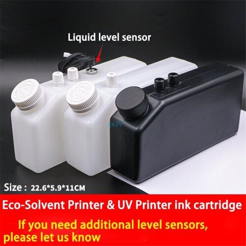 Eco-solvent Pinter ink cartridge 1200ml For Ink System for Allwin Xuli Human Pictorial machine sub tank UV printer ink tank