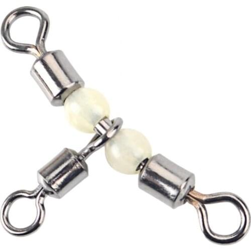 80%HOT 10Pcs Luminous Swivel Fishing Connector Durable Practical Outdoor Fish Accessory