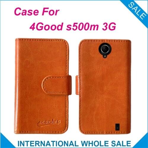 Hot!! 2016 4Good s500m 3G Case, 6 Colors High Quality Leather Exclusive Cover For 4Good s500m 3G tracking number