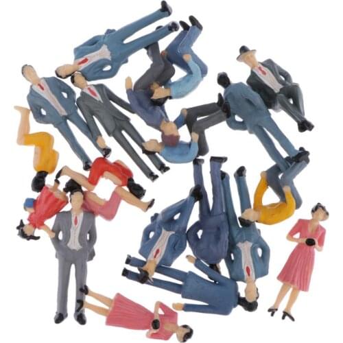 Lot of 20 pcs G scale Model Train Building Layout Painted Figures 1/30