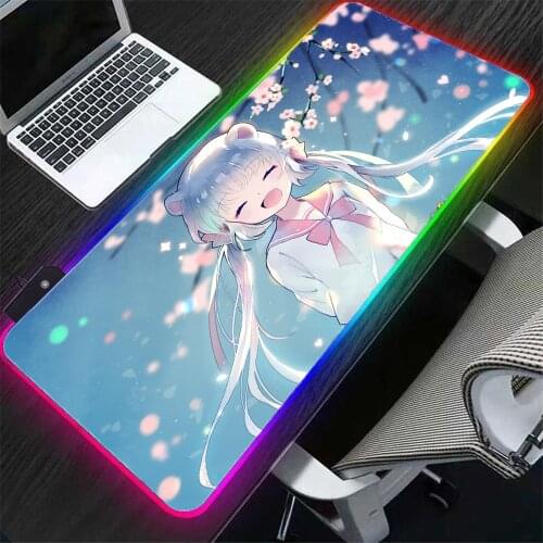 Sakura girl anime mini pc office keyboard desk mat notebook gaming accessories one piece mousepad carpet rubber non-slip 40x80cm