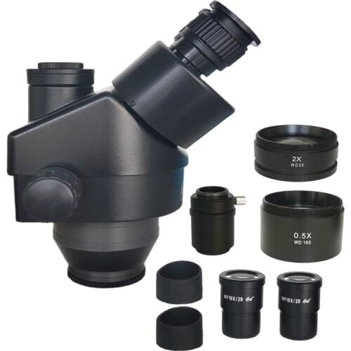 7X-45X Simul Focal Trinocular Stereo Microscope 0.5X Auxiliary Objective Lens Adapter For Microscopio Soldering Repair Tool