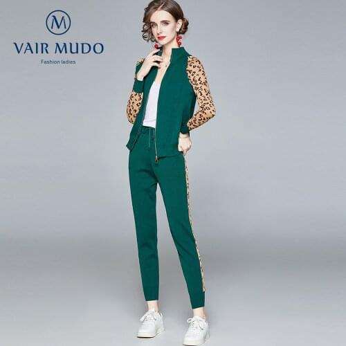 New Leopard Pattern Stitching Slim Suit Fashionable Western Style Stand-up Collar Casual Thin Wstern Style Age-Reducing Y-303
