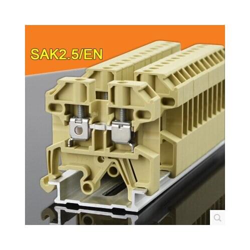 New 100pieces/lot SAK 2.5EN JXB 2.5/35 combined terminal blocks connectors free shipping SAK-2.5EN