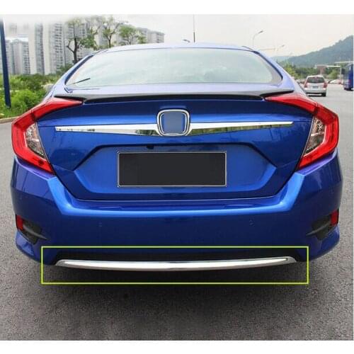 FIT FOR Honda CIVIC 2016 2017 CHROME REAR TRUNK LID COVER TAILGATE TRIM BUMPER BACK DOOR BEZEL MOLDING GARNISH PROTECTOR