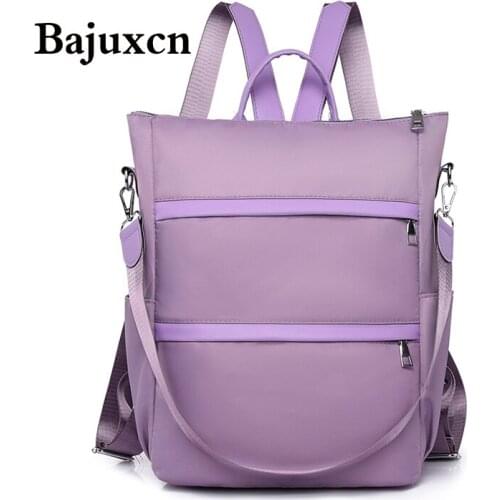 Casual female bag 2021 new Oxford comfortable backpack fashion girl travel bag solid color multifunctional school bag