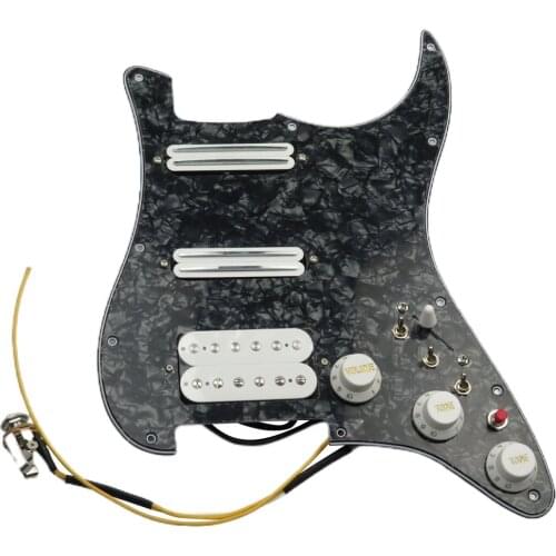 Prewired loaded Pickguard Guitar Pickups Humbucker Pickups Alnico 5 HSS Wiring Harness Push-Pull Single Cut Set For /Strat