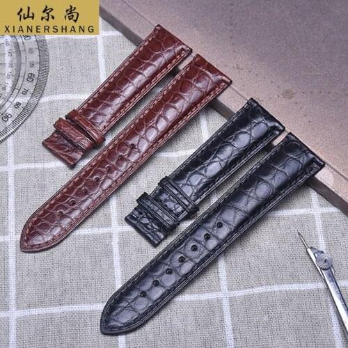 New Soft Crocodile Skin Watchbands Handmade Genuine Leather Belt Custom Universal Strap 19MM 20MM 21MM 22MM Alligator Watch Band
