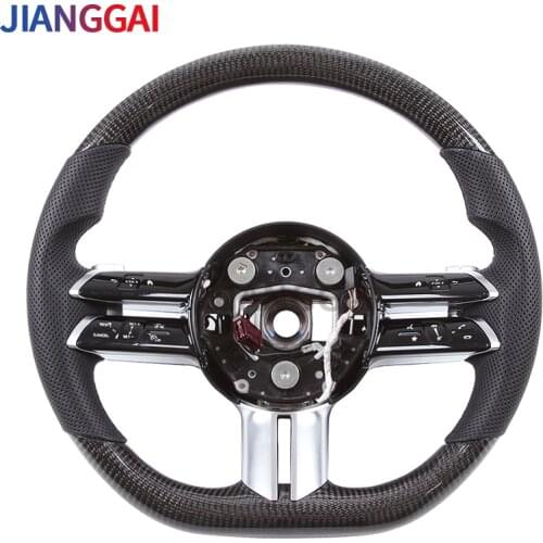 Carbon Fiber Steering Wheel Is Suitable For AMG 2021 High Quality Perforated Leather Racing Car Steering