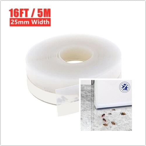 5M Bathroom Shower Sink Bath Sealing Strip Tape White PVC Self-Adhesive Waterproof Sealing Wall Sticker For Bathroom Kitchen